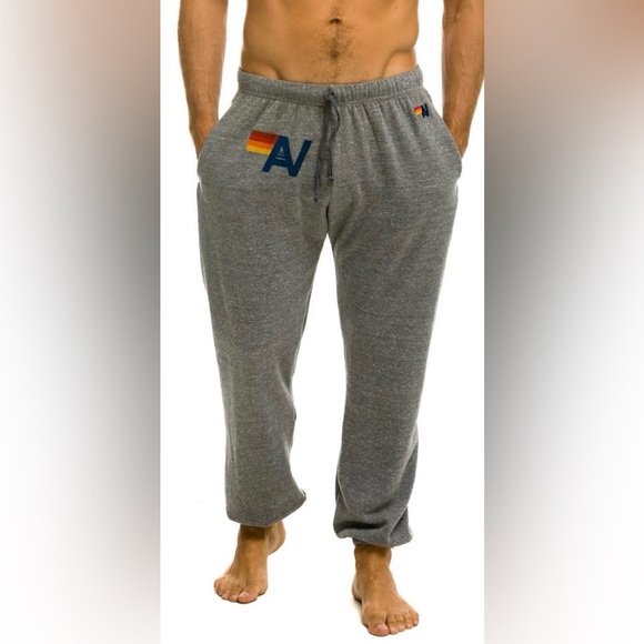 Aviator Nation Other - NWT Aviator Nation Logo Sweatpants Heathered Gray w/Pockets Mens Large